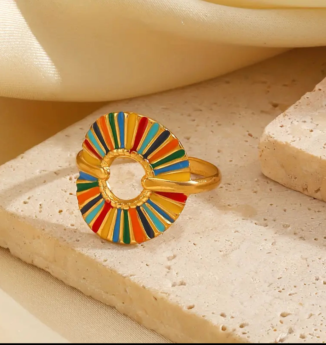 Aurora Radiance Adjustable Ring