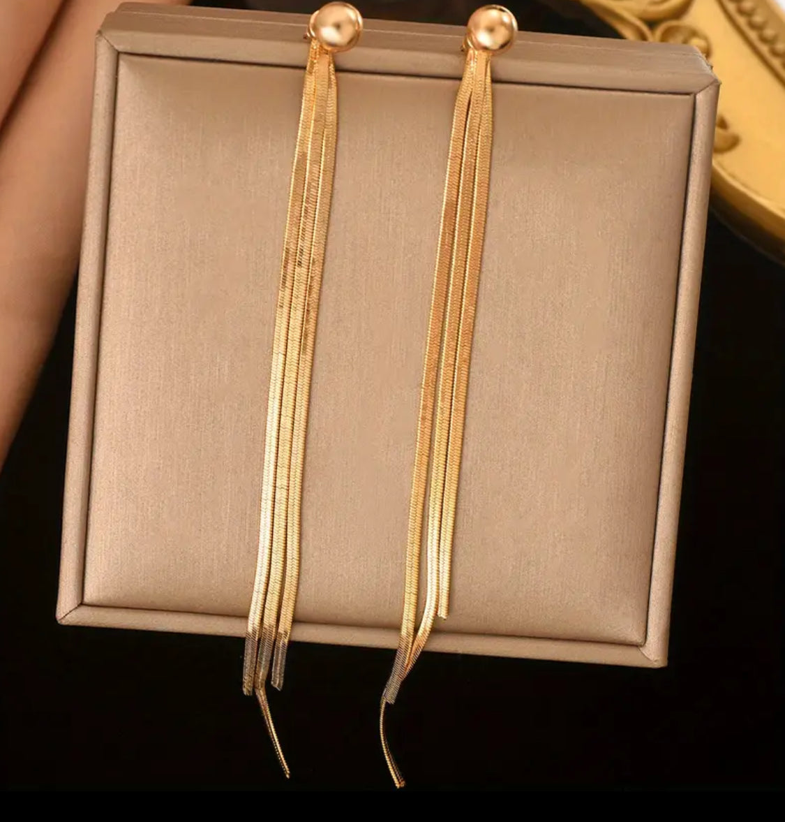 Celeste Chain Tassel Earrings