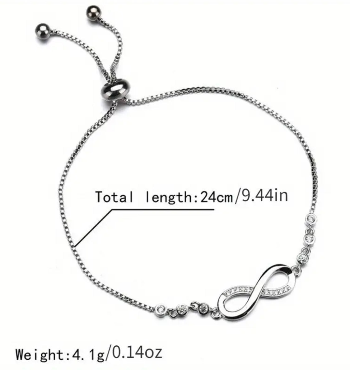 Infinity sparkle bracelet