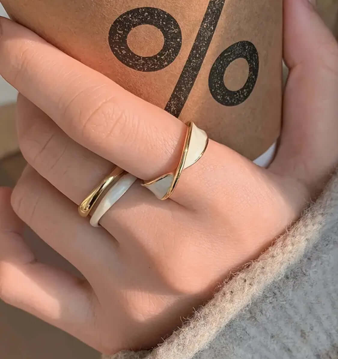 Aurora Enamel Rings